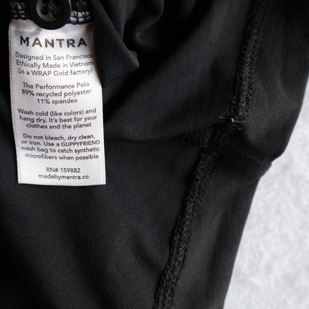 Mantra Black Catalyst Performance Polo Shirt Men XL Palm Tree Print Blade Collar - Picture 10 of 11